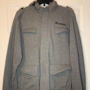 Vintage Element Gray Utility Zip Up Jacket Size L